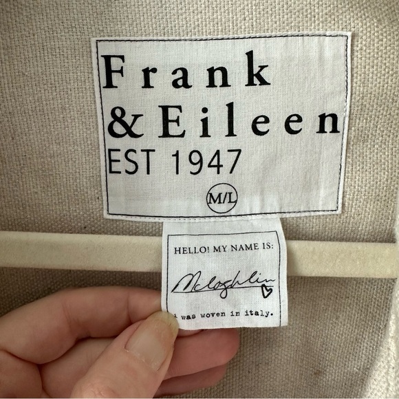 Frank and Eileen McLoghlin Utility Natural Denim Oversized Shirt SZ M/L - Picture 8 of 10